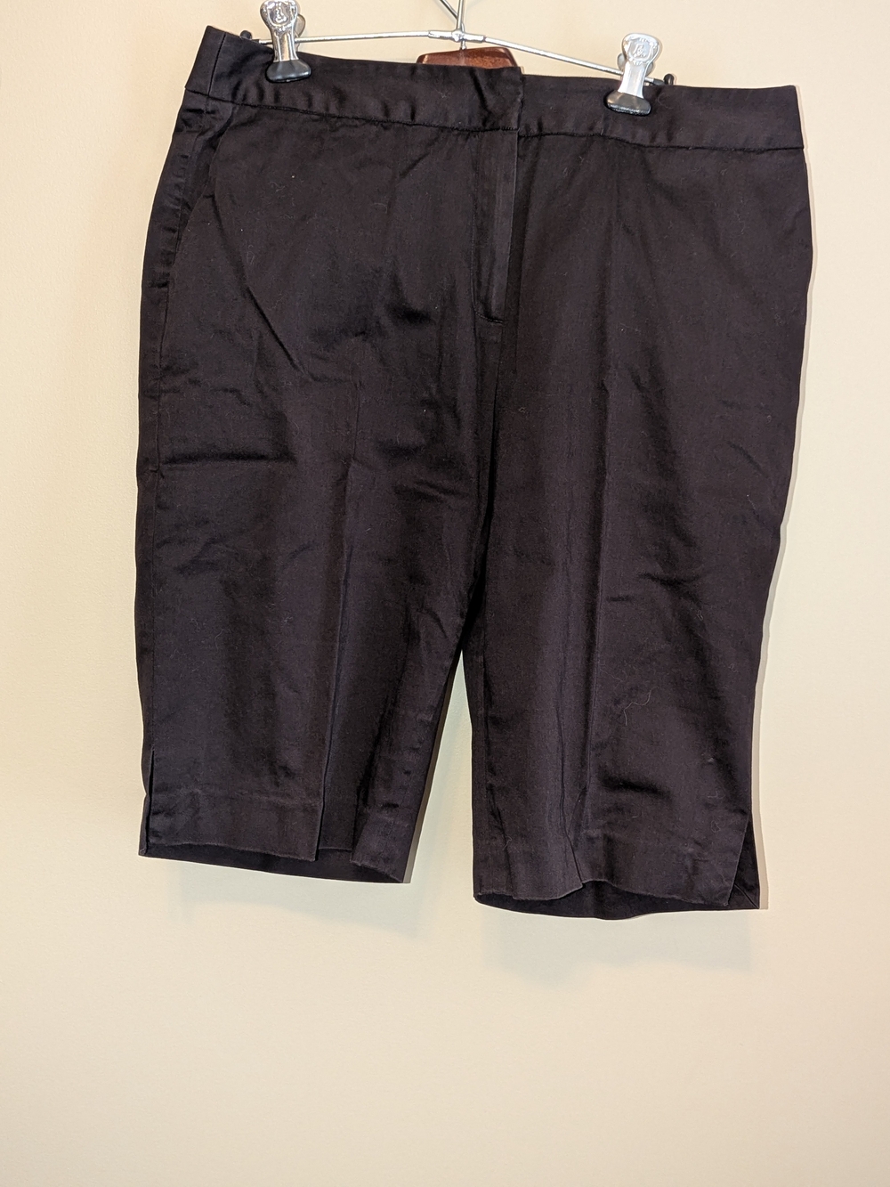 Saks Fifth Avenue Black Tailored Bermuda Shorts
